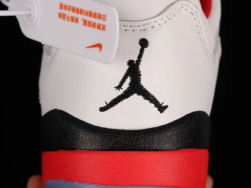 All categories Air Jordan Jordan series basketball shoes Air Jordan 5 Air Jordan 5 Low "Fire Red" AJ5 Joe 5 classic white and red low-top basketball shoes 314338-101